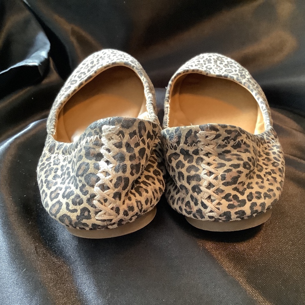 EUC Lucky Brand Ballet‎ leather flats animal leopard - Picture 4 of 6